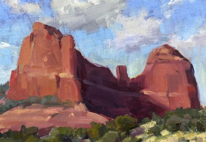 Moose butte by lydia gatzow 8x10oil chamber