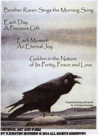 Avian ancestors raven brother raven sings the morning song painting poem