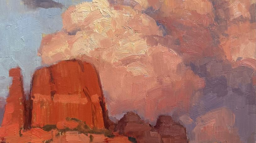 The madonna by lydia gatzow 12x12oil mountain trails gallery sedona2