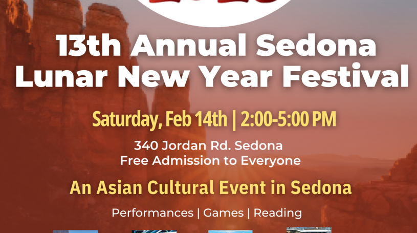 Red gold white modern lunar new year 2026 poster