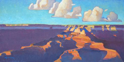 Cloudsandsunbymarciamolnar10x20inchesoil chamber calendar