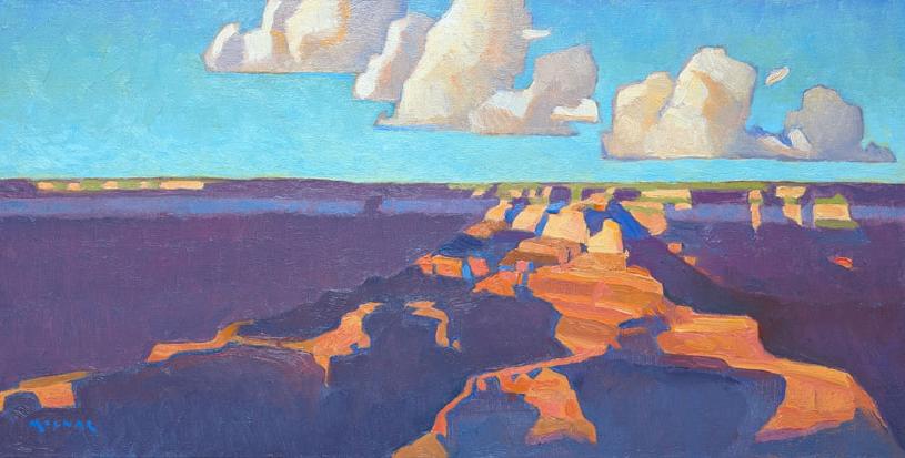 Cloudsandsunbymarciamolnar10x20inchesoil chamber calendar