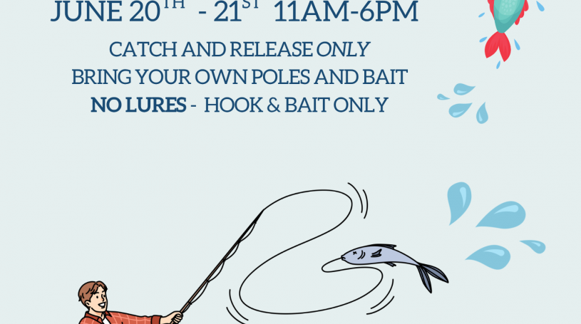  fathers day fishing event poster (5 x 7 in)