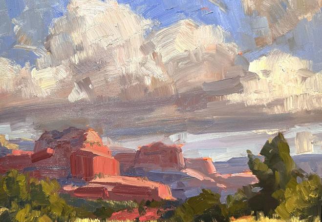 Boynton canyon monsoon study lydia gatzow 11x14oil chamber