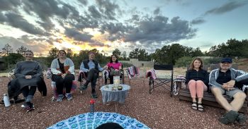 Sunset group pano