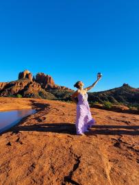 Spiritual-retreat-woman-globe-cathedral